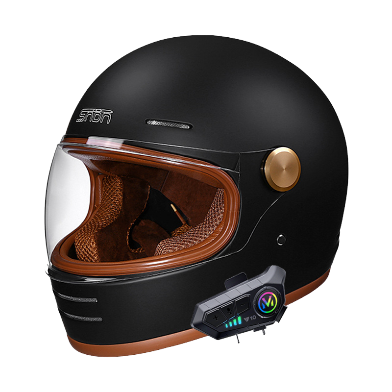Full-Face Retro Helmet with Bl - đánh giá và giá Full Face Motorcycle Helmet With Bluetooth