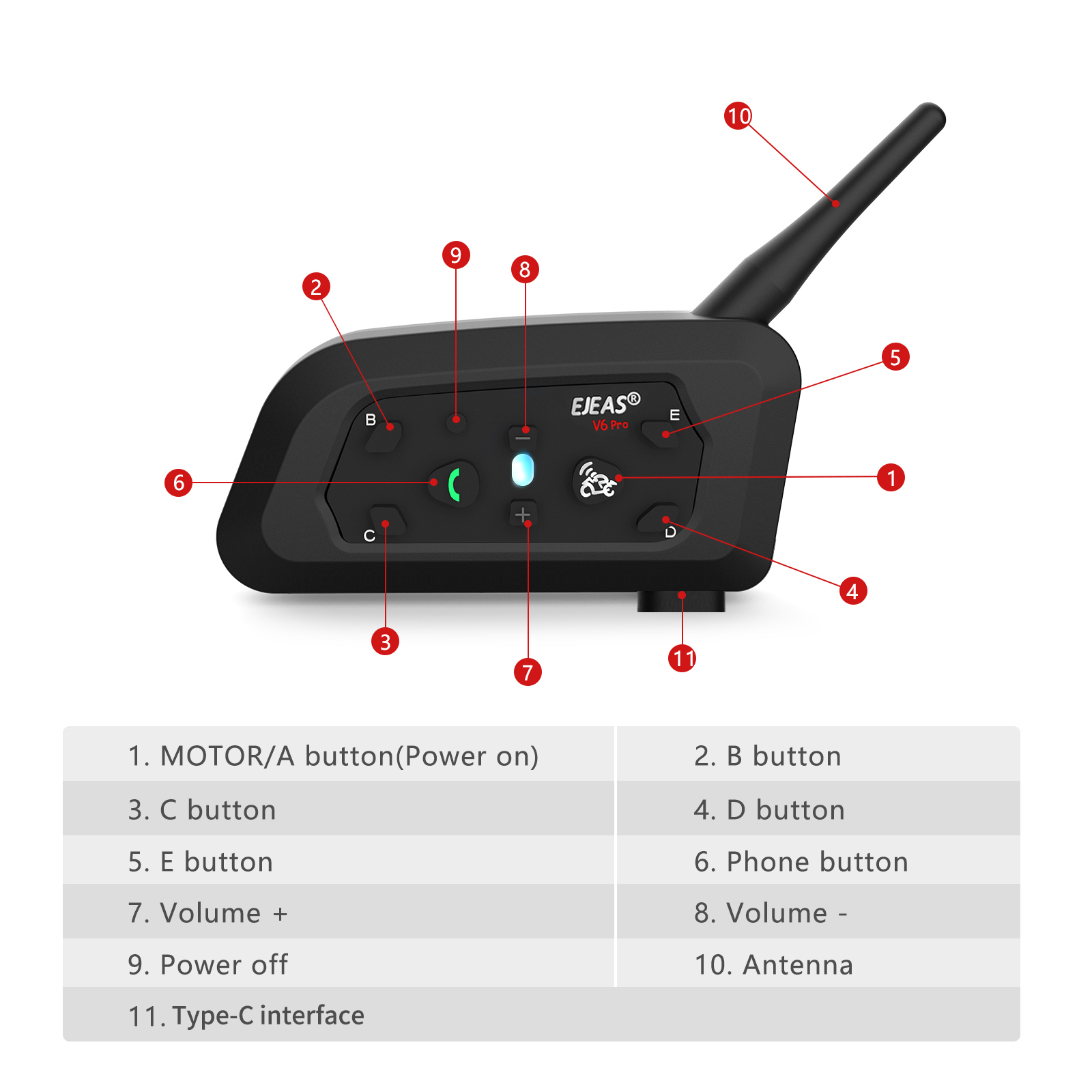 NewEJEAS V6 Pro Full Duplex Mo - đánh giá và giá Motorcycle Helmets